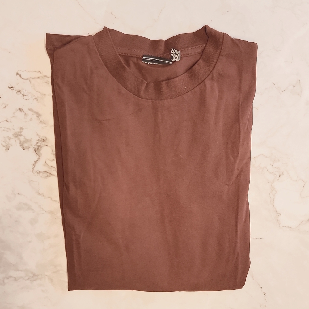 NWOT Asos Men's Extra Small XS Longsleeve Brown Tee